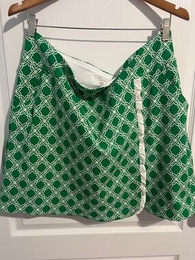 Lilly Pulitzer Green and White A-Line Skirt